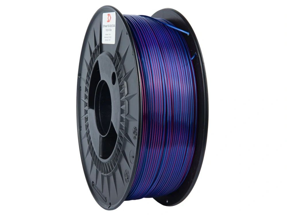 Filament 3DPower PLA SILK DUAL 1.75 mm Purple/Blue 1 kg