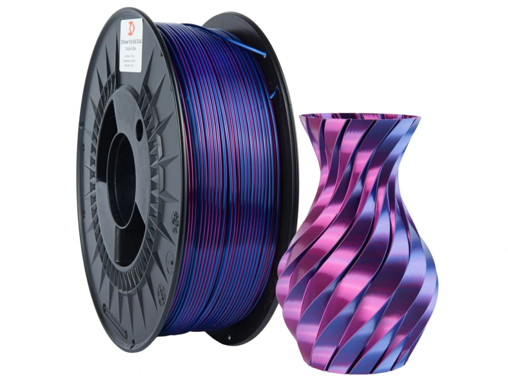 Filament 3DPower PLA SILK DUAL 1.75 mm Purple/Blue 1 kg